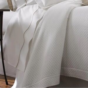 NEW Legacy Home Twin 100% Cotton Quilt Coverlet White Made In USA